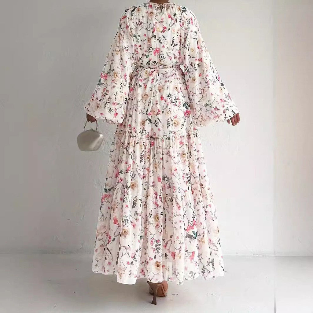 Floral Chiffon Dress(MA408)