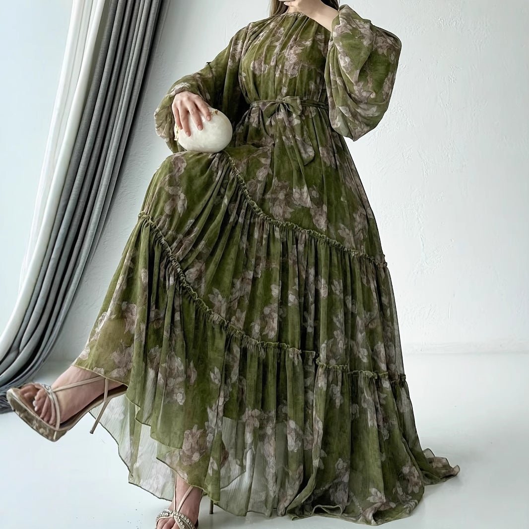 Floral Chiffon Dress(MA409)