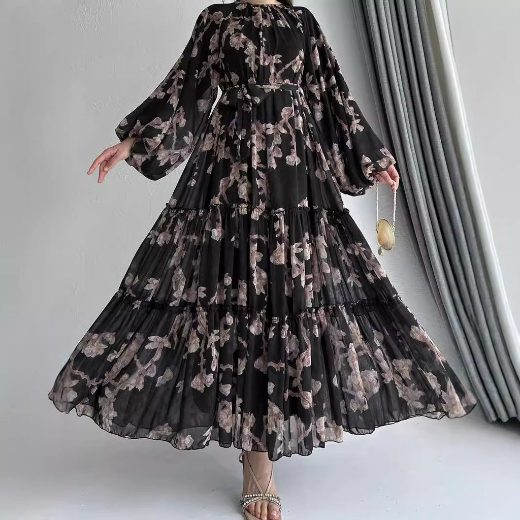 Floral Chiffon Dress(MA409)