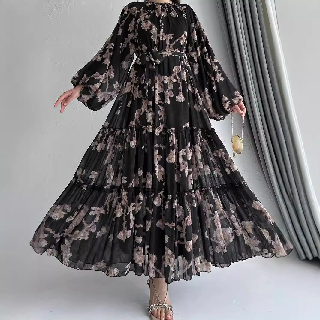 Floral Chiffon Dress(MA409)