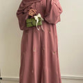 Floral Embroidered Abaya & Hijab Set(MOA248)