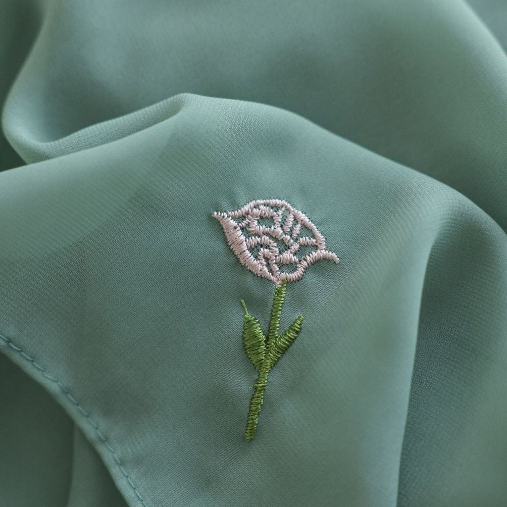 Floral Embroidered Abaya & Hijab Set(MOA248)