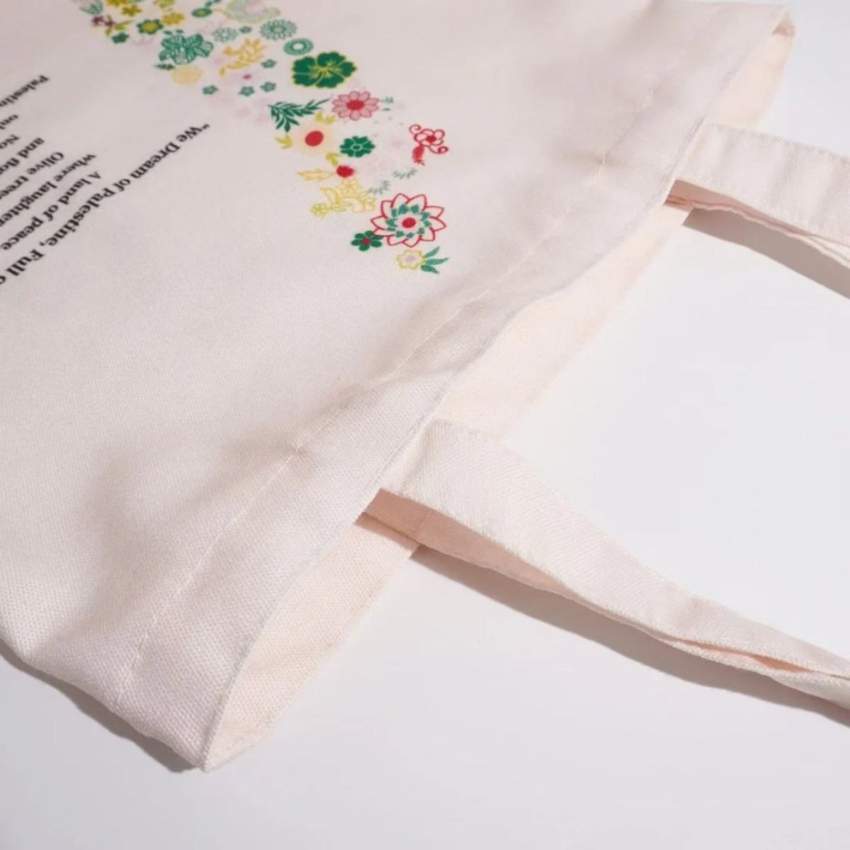 Floral Palestine Tote Bag – Love Forever Blooms (MAC236)