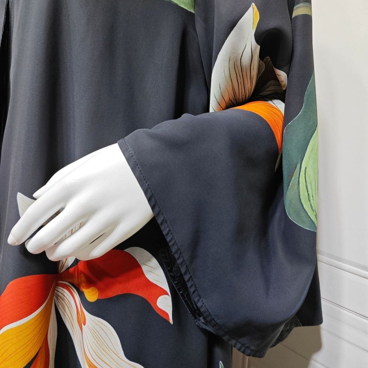 Floral Print Open Abaya with Matching Hijab (MOA287)