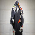 Floral Print Open Abaya with Matching Hijab (MOA287)