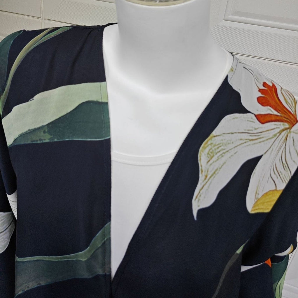 Floral Print Open Abaya with Matching Hijab (MOA287)