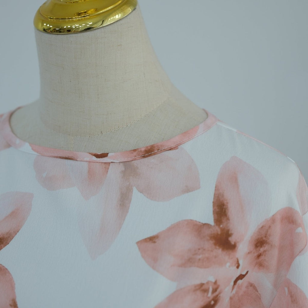 Floral Print Washed Crinkle Maxi Dress(MS437)