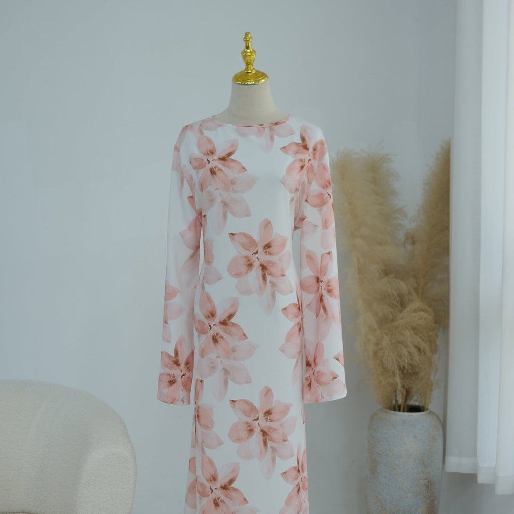 Floral Print Washed Crinkle Maxi Dress(MS437)