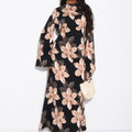 Floral Print Washed Crinkle Maxi Dress(MS437)