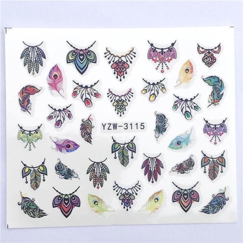 Fox Wolf Animal 3D Embossed Nail Sticker Flower Adhesive Manicure Slider Nail Art Tips Decorations Decals Manicure Design Golden Firework Star Accessories Heart Nail Art Stickers Glitter Decals Love Nail Sequins Laser Heart Nail