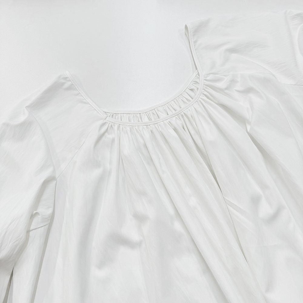 French Loungewear Maxi Dress with Ruffle Cuffs(MA397)