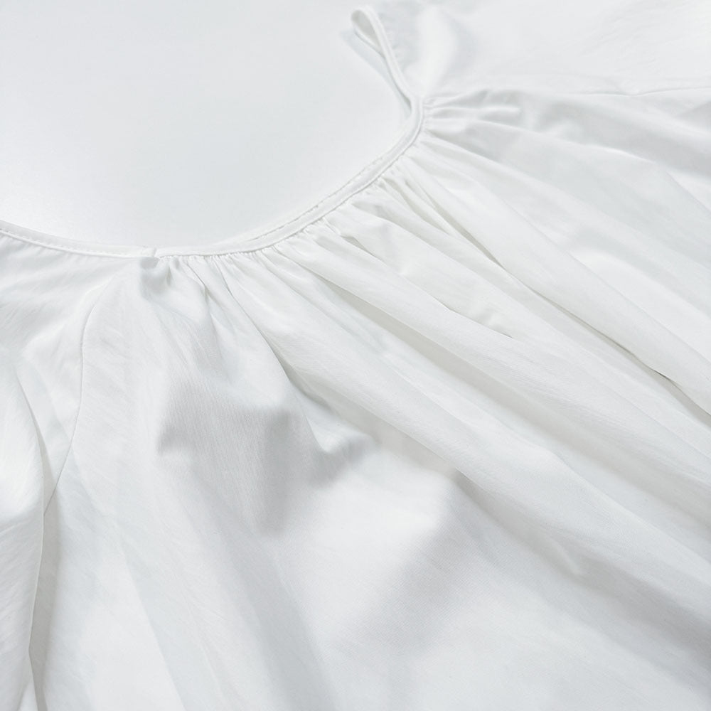 French Loungewear Maxi Dress with Ruffle Cuffs(MA397)
