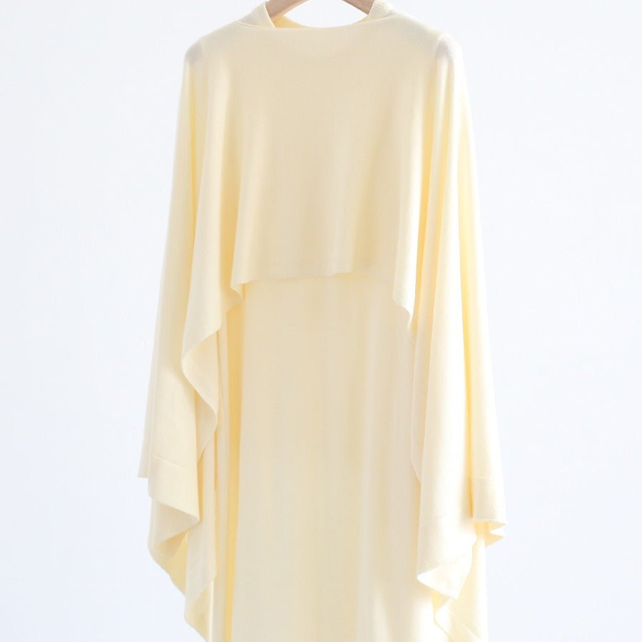 French-Style Two-Piece with Draped Poncho (MS310)