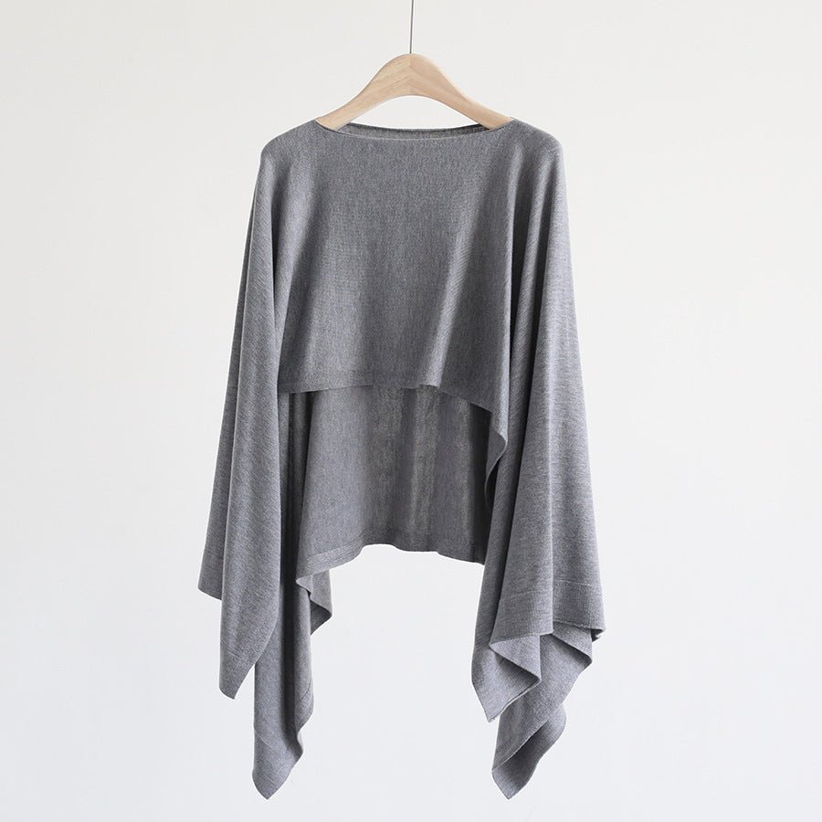 French-Style Two-Piece with Draped Poncho (MS310)