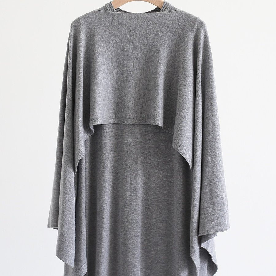 French-Style Two-Piece with Draped Poncho (MS310)