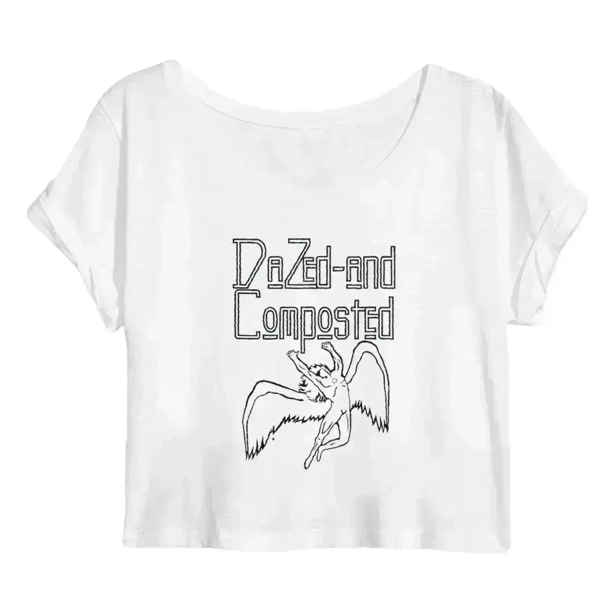 Led Zeppelin Organic Cotton Crop Top - Dazed and Composted