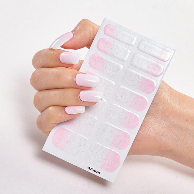 Full Cover Nail Stickers Nail Polish Nail Decoration Nails Sticker Designer Self Adhesive Nail Sticker Creative Nail Art Sticker Sticker Nail Decorations Accessories Metal Curve Stripe Lines Design Letter Nail Sticker Adhesive Decoration Template