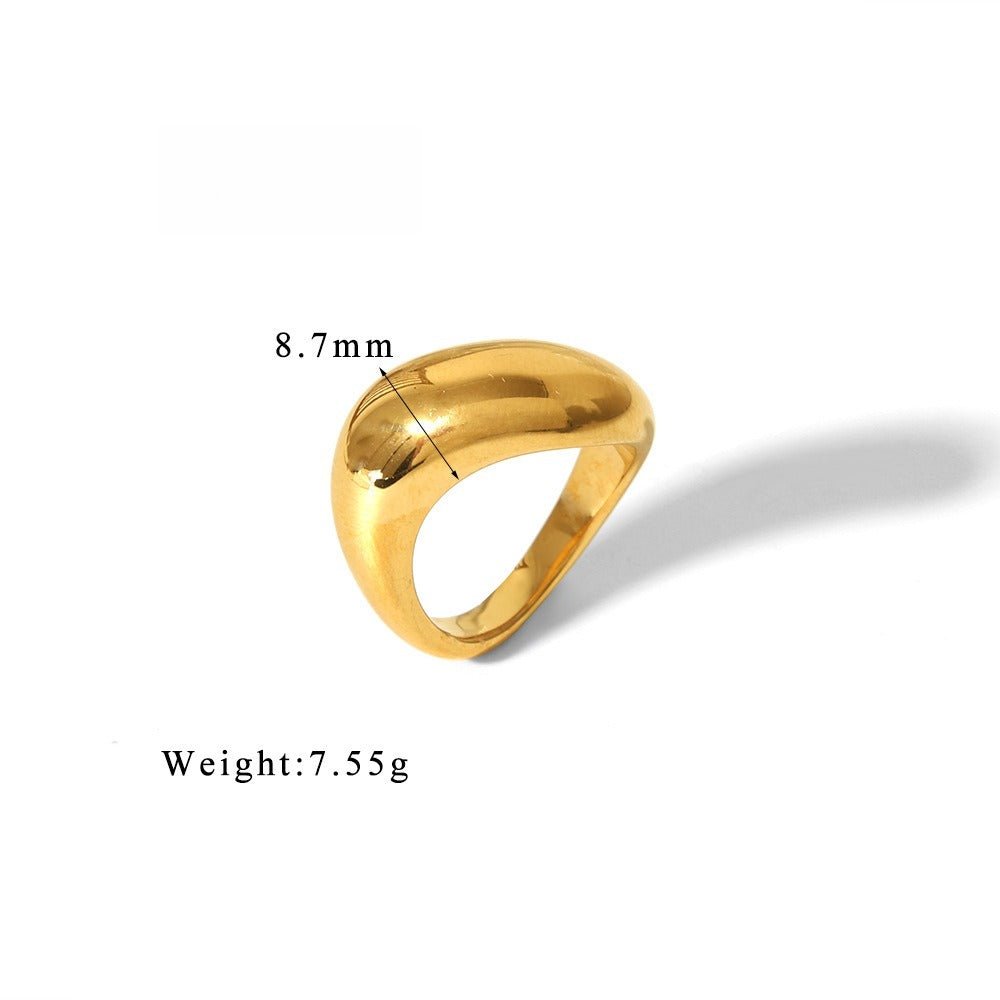 Geometric Brilliance Ring Minimalist High-Shine Bands for Stacking & Styling (MAC272)