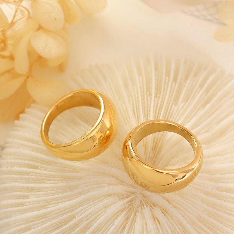 Geometric Brilliance Ring Minimalist High-Shine Bands for Stacking & Styling (MAC272)