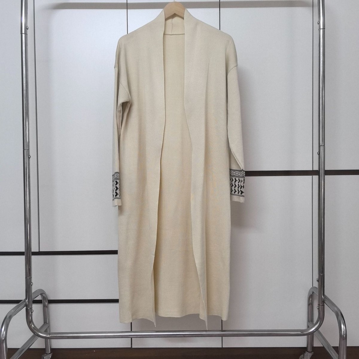 Geometric Jacquard-Trim Ribbed Knit 3-Piece Set(MS471)