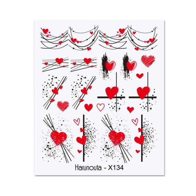 Geometry Line Stripe Nail Sticker Floral Butterfly Design Water Decals Slider Wraps Decoration Nail Art Accessories Water Transfer Nail Decals Sticker For Pretty Girl Self-Adhesive Nail Decals Designer Nail Stickers for Acrylic Decal Decoration