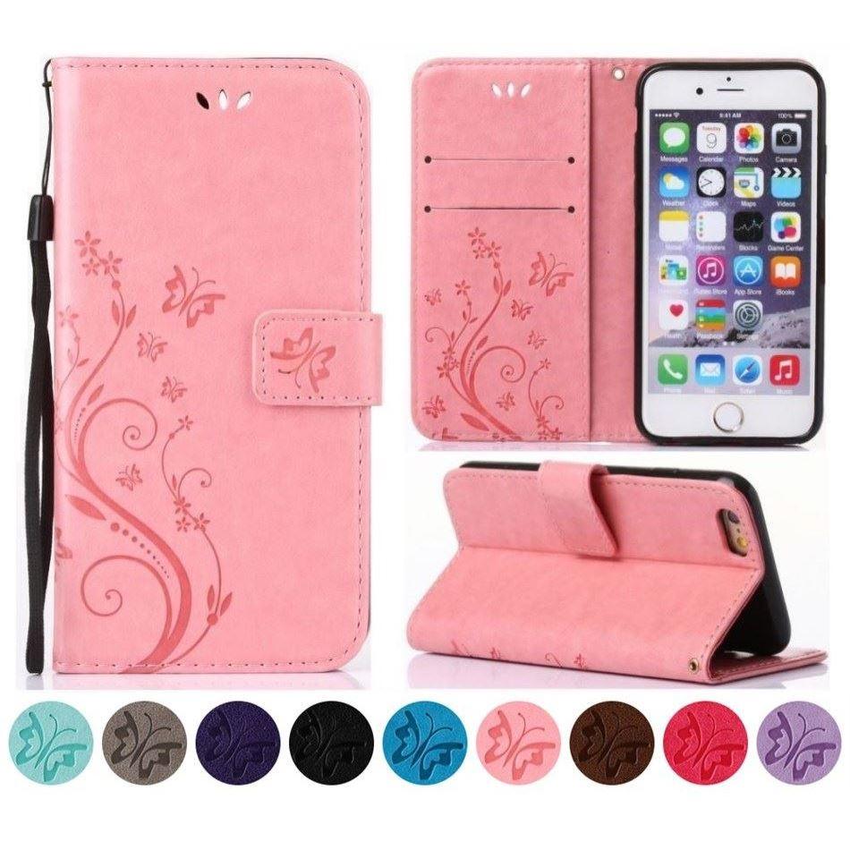 Girls Flip Wallet Case For iPhone 13 12 Mini Stand Leather Back Cover Cute Wallet Design PU Leather Phone Case For iPhone