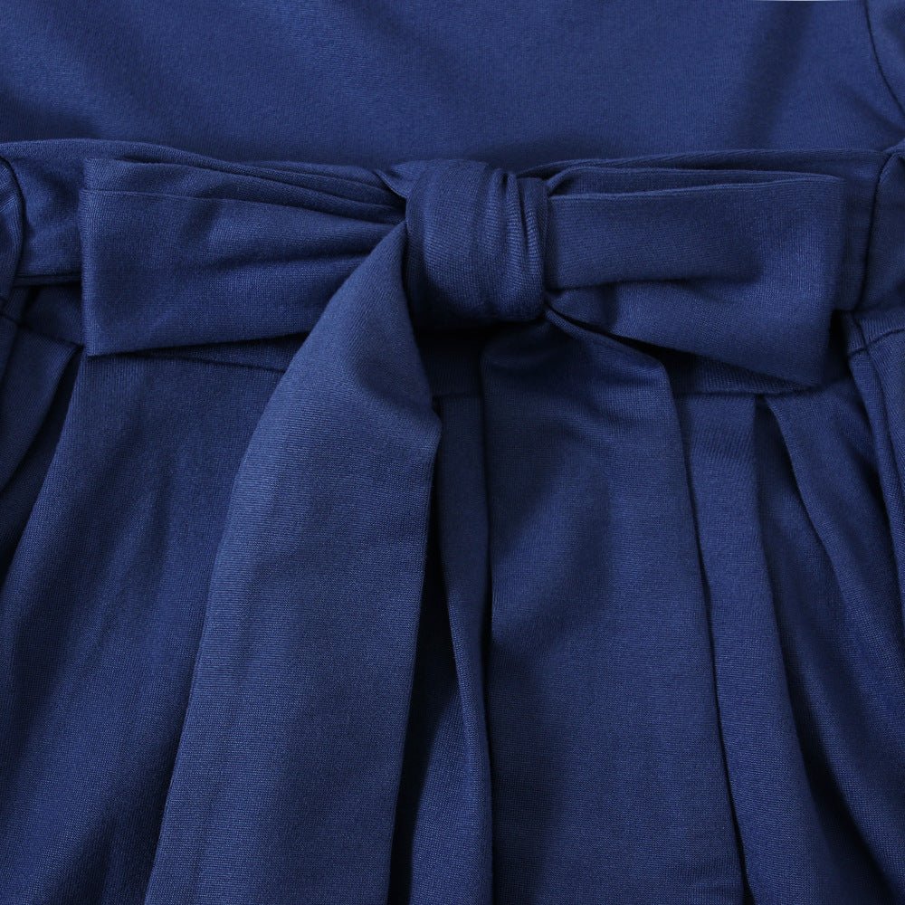 Girls Navy Dress & Hijab Set(MKG024)
