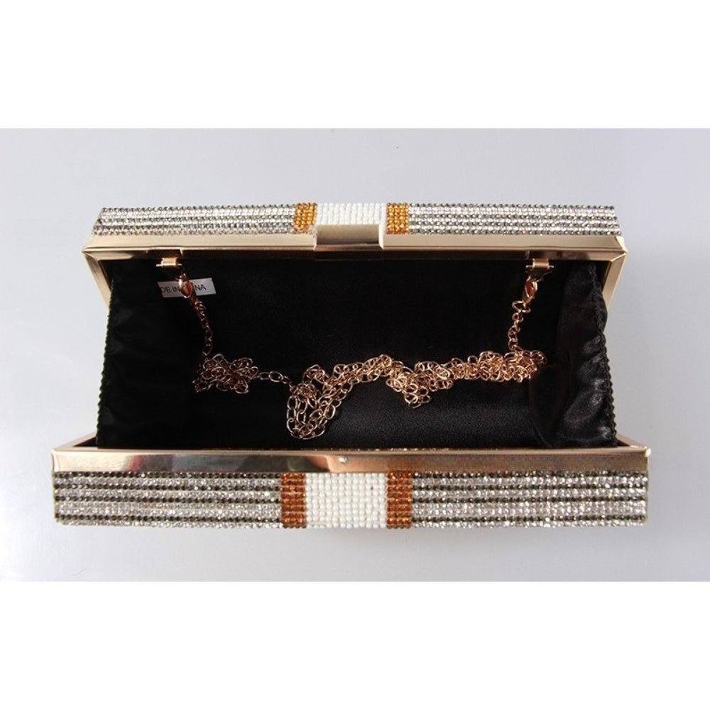 ‌Glamorous Fully Bedazzled Dollar Motif Evening Bag Party Clutch (MAC293)