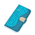 Glitter Leather Case For iPhone 11 12 13 14 Pro XR XS Max Alligator Flip Case Cover For iPhone SE Glitter Matching Texture Horizontal Flip Leather Case with Card Slots & Holder & Wallet Phone Accessories