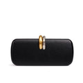 Gold & Silver Accent Structured Clutch Bag(MAC429)