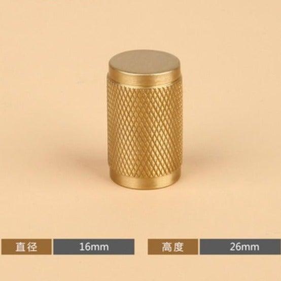 Golden Brass Knurled Textured Simple Kitchen Cabinet handle And Handles Drawer Pulls Bedroom Door Knobs  Cupboard Bathroom Door Handles Brushed Brass Pulls For Cabinets