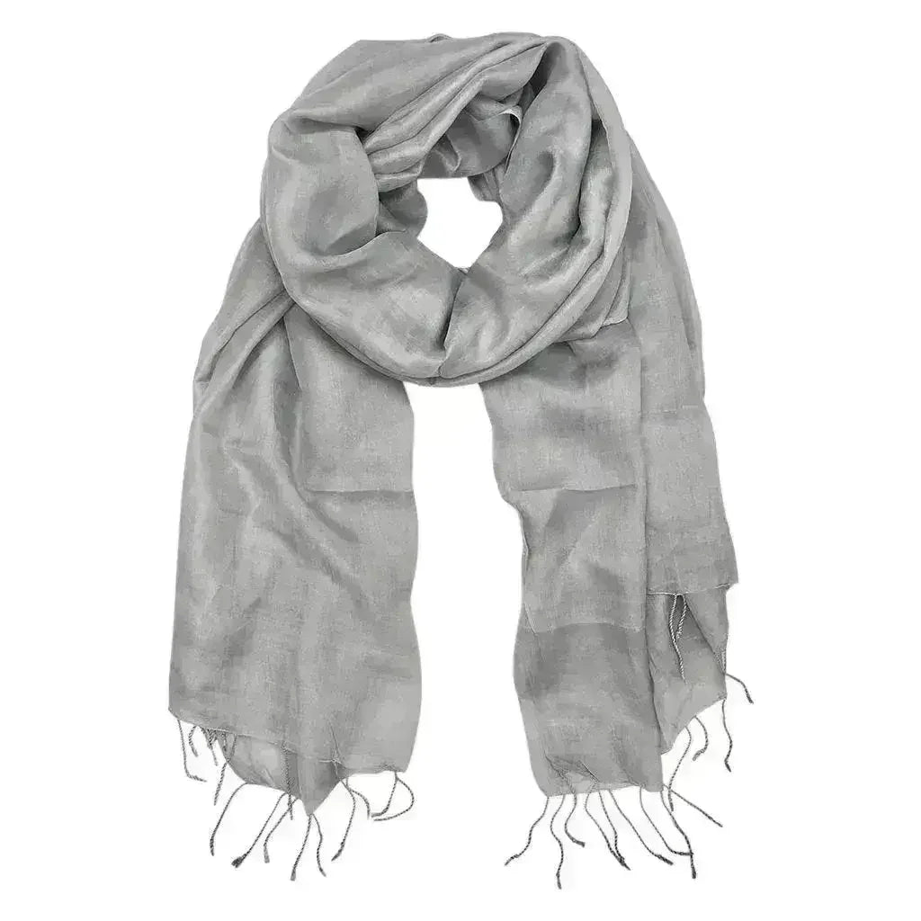 Silver Moon Khmer Silk Scarf