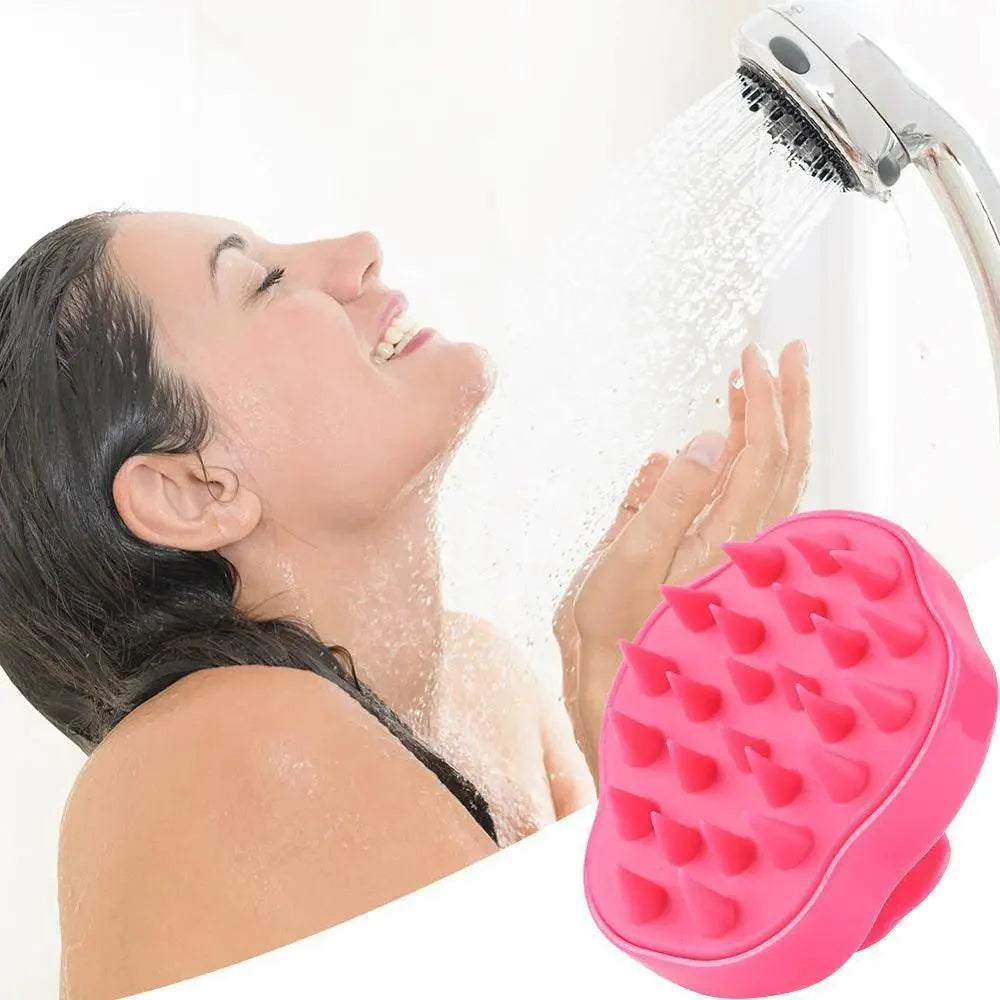 Hair Shampoo Brush - Head Scalp Massager Soft Silicone Brush Scalp Care Brush For Bathroom and Bath