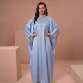 Hand-Beaded Crystal Bodice Satin Kaftan (MA420)