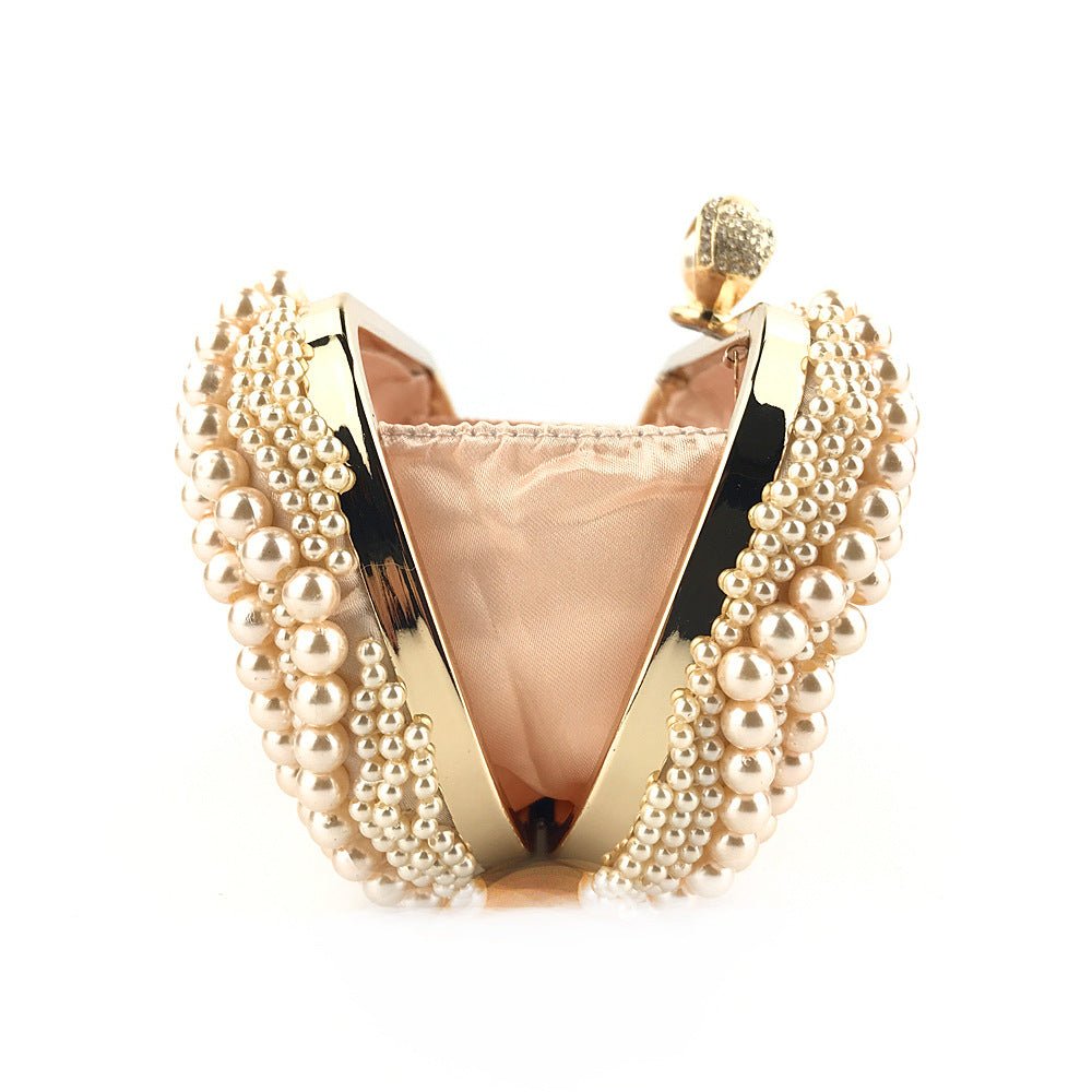 Hand-Beaded Pearl Evening Elegance Handbag (MAC286)