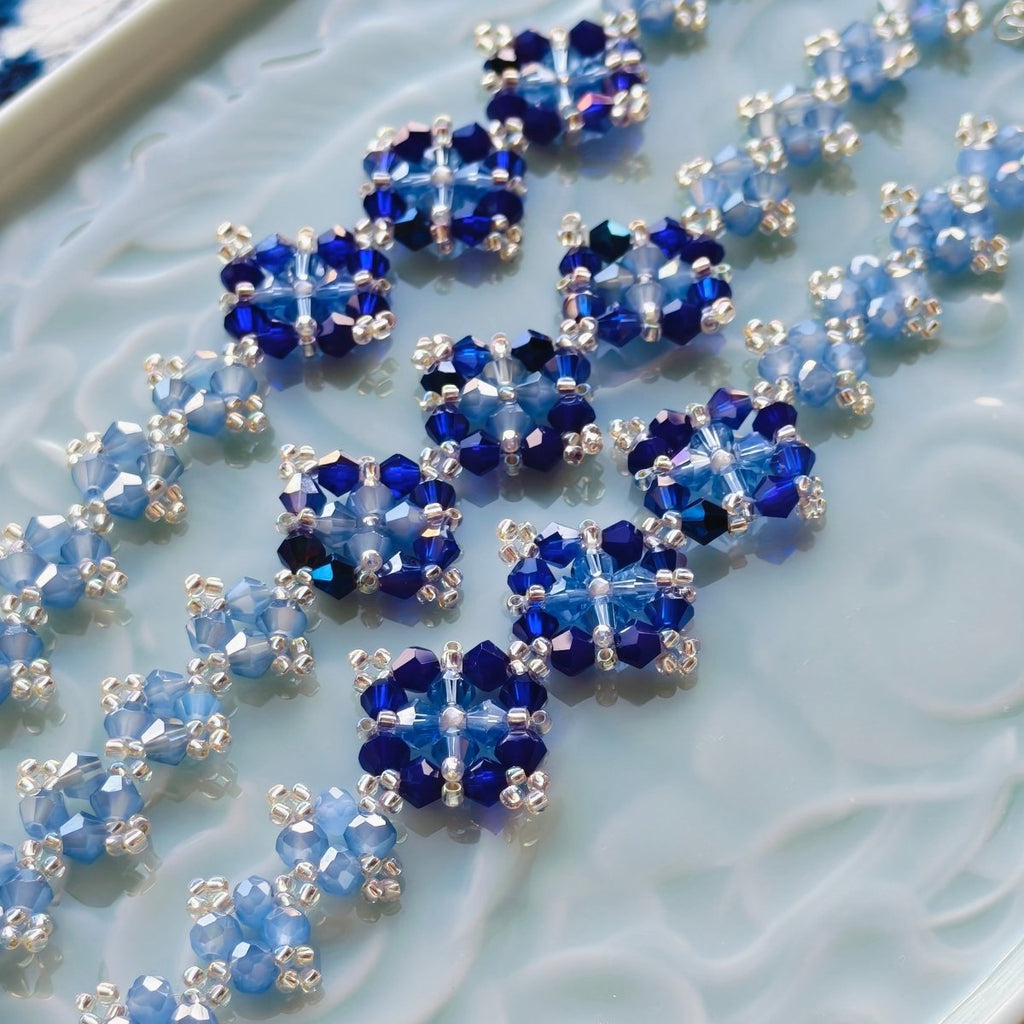 Handcrafted Crystal Floral Bracelet | Sparkling Statement Jewelry | Elegant Art-Inspired Accessory for Women (MAC348)