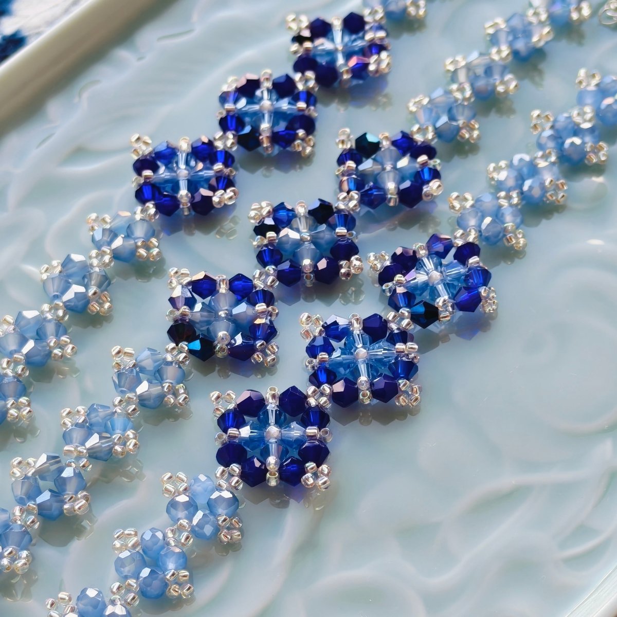 Handcrafted Crystal Floral Bracelet | Sparkling Statement Jewelry | Elegant Art-Inspired Accessory for Women (MAC348)