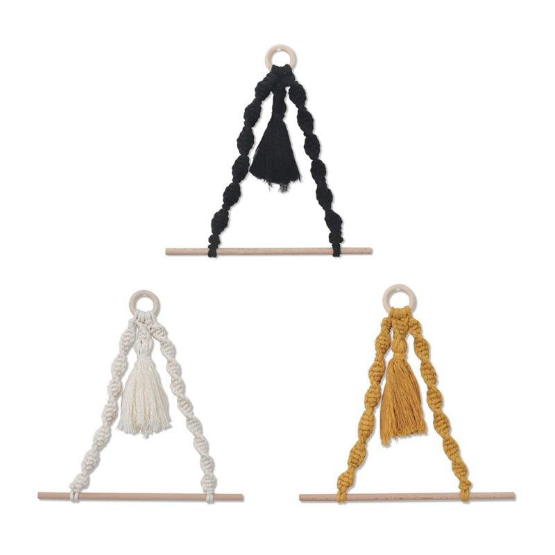 Handmade Wall Art Home Wall Decor Woven Hanging Tapestry Tassel Wind Chimes Wall Hanging Ornaments  Hand Macrame Wall  For Wall Wedding Living Room Gallery Patio Apartment Yard Decor