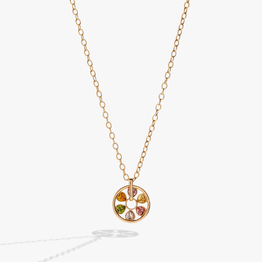 Heart Crystal Wheel Necklace