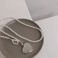 Heart-Locket Pearl Crossbody Belt Mirror Chain (MAC350)