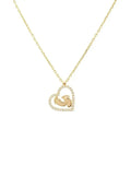 Heart Mum Pendant Necklace – 22K Gold-Dipped Sterling Silver Gift - Femstylo