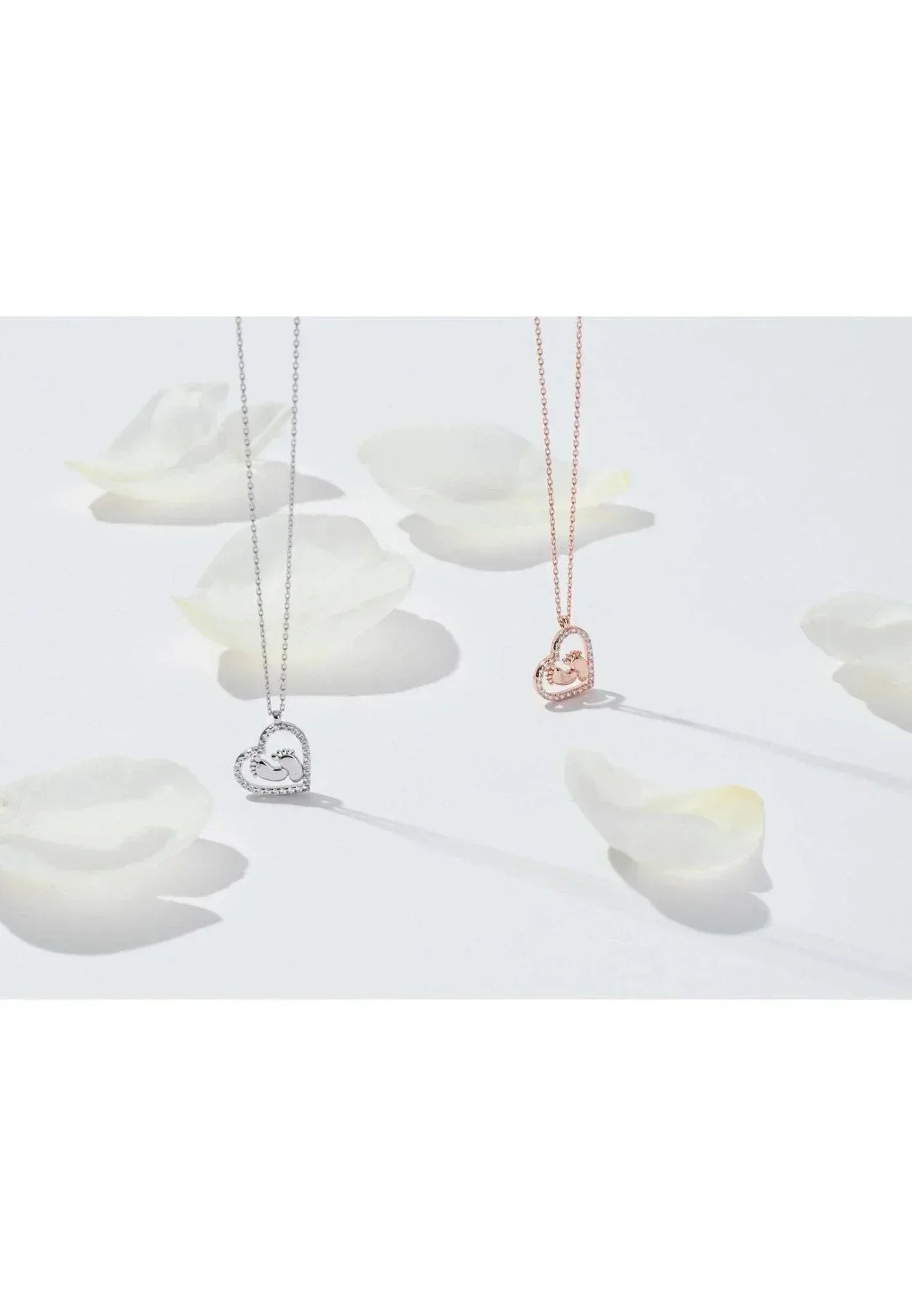 Heart Mum Pendant Necklace Rosegold