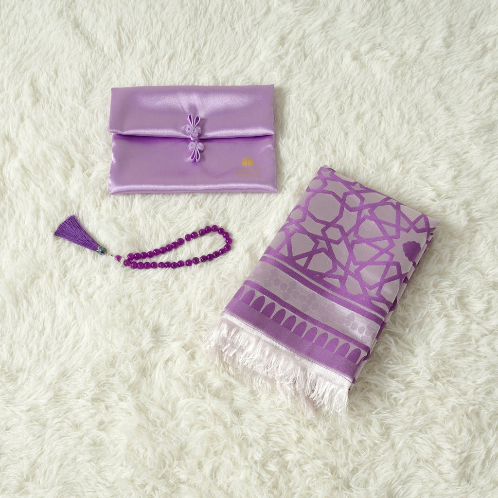 High-End Eco-Friendly New Luxury Prayer Mat and Tasbeeh Set(MR067)