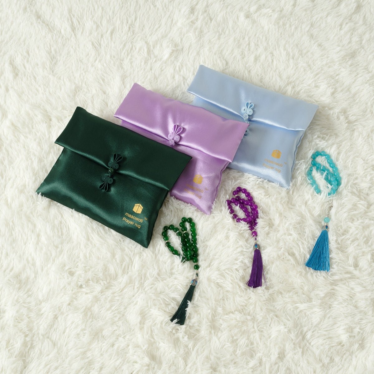 High-End Eco-Friendly New Luxury Prayer Mat and Tasbeeh Set(MR067)