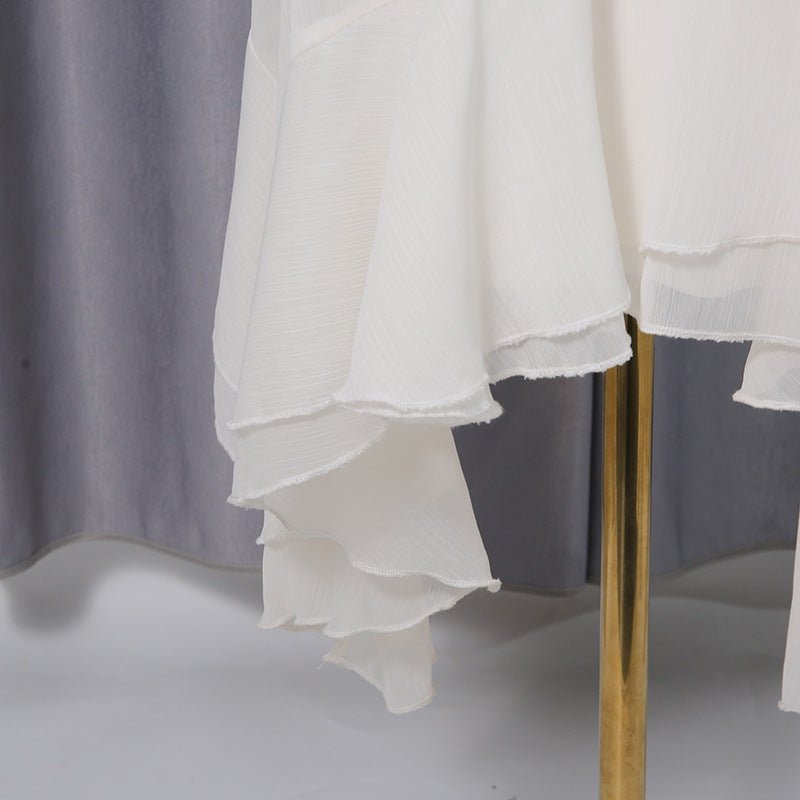 High Neck Ruffle Sleeve Dress(MS360)