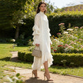 High Neck Ruffle Sleeve Dress(MS360)