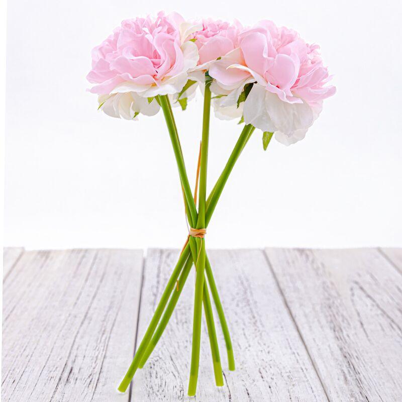 High Quality Peony Artificial Silk Flowers Bunches For Bridal Bouquet Wedding Living Room Table Home Garden Decoration Artificial Peony Silk Flowers Bouquet for Wedding Home Garden Decoration