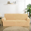 High Quality Velvet Plush Sofa Cover for Living Room Sectional Couch Cover Elastic Case Sofa Slipcover Stretch 1/2/3/4 Seater Velvet Sofa Couch Furniture Protector Soft Anti-Slip High Stretch