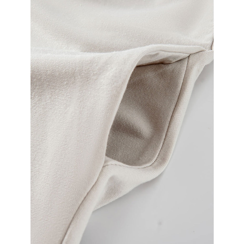 Hooded Pocket Casual Solid Color Dress Robe - Modest Long Sleeve Lounge Dress with Drawstring Hood(MA282)