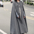 Hooded Shawl Extended Cape Coat | Versatile 5-Color Hooded Shawl Poncho (MOA088)